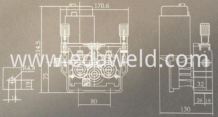 80W Double Drive Wire Feeder Assembly